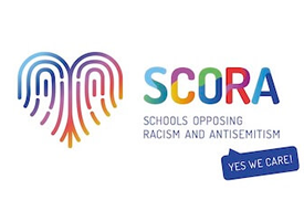 Logo: Scora (SCHOOLS OPPOSING RACISM AND ANTISEMITISM)